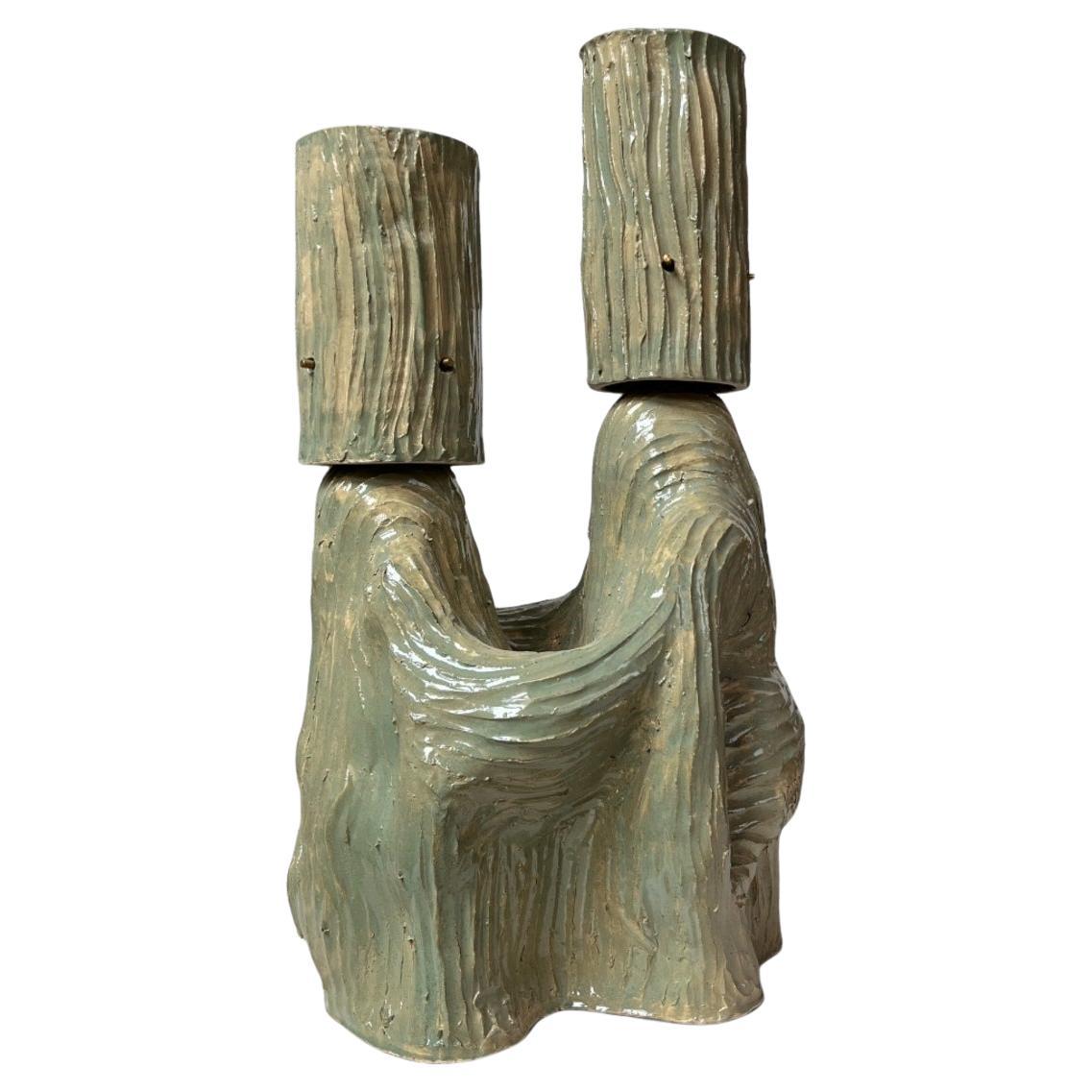 Apóstol y Musa, Lámpara de sobremesa escultura verde de Rutger de Regt, 2022 en venta