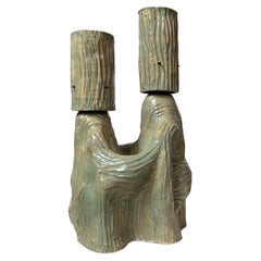 Apostolo & Musa, lampada da tavolo scultura verde di Rutger de Regt, 2022