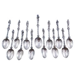Set di posate in argento Sterling Apostles by Gorham 13 pezzi Grande