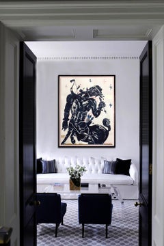 pholus mythology Pholus Centaur, Mythological Male Figure, black, red and gold painting on paper