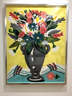 Zest of Spring - Pop art style and classical colorful still-life flower painting