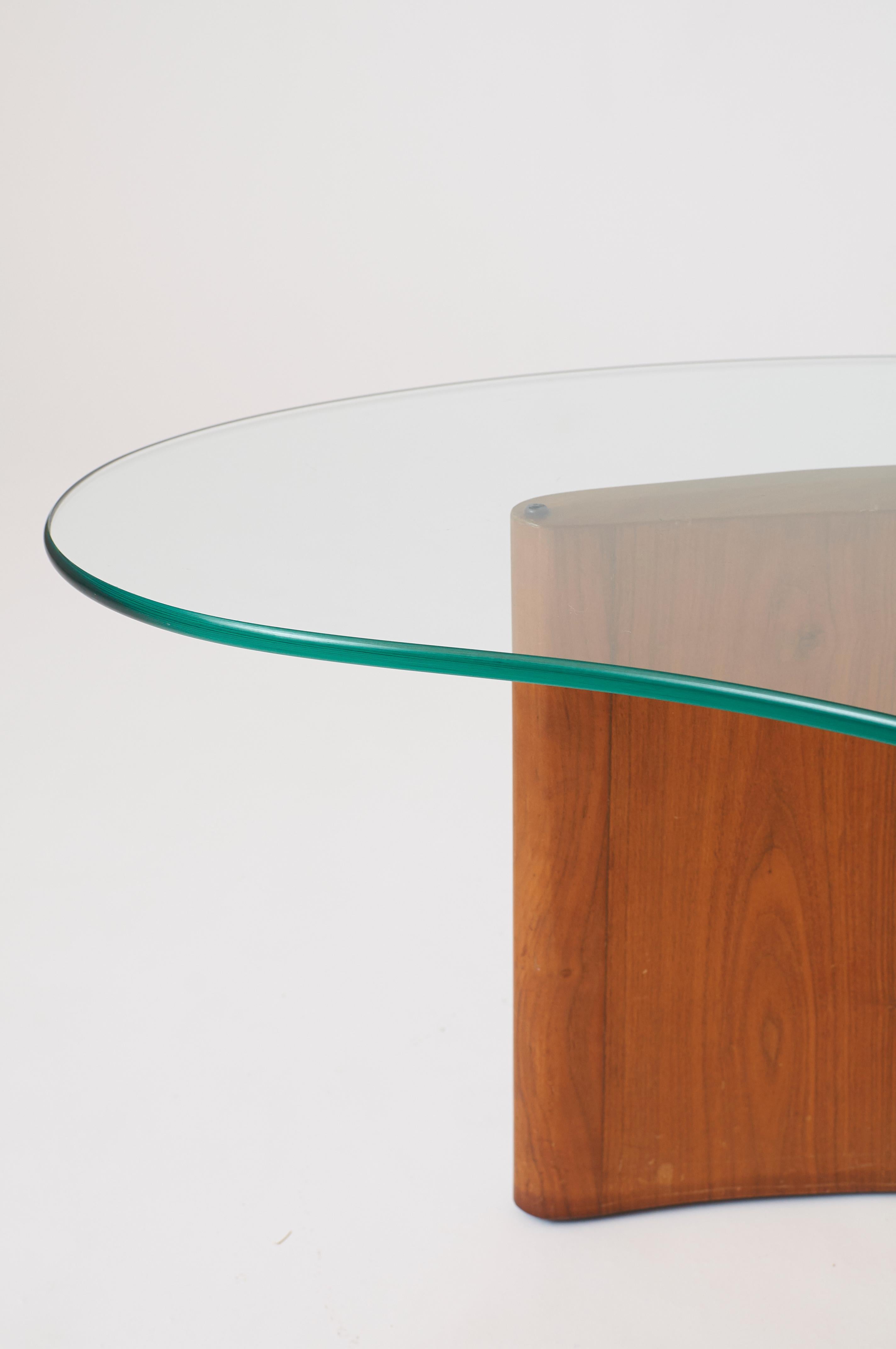 Apostrophe Shape Coffee Table Attributed to Vladimir Kagan In Good Condition In San Francisco, CA