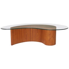 Apostrophe Shape Coffee Table Attributed to Vladimir Kagan