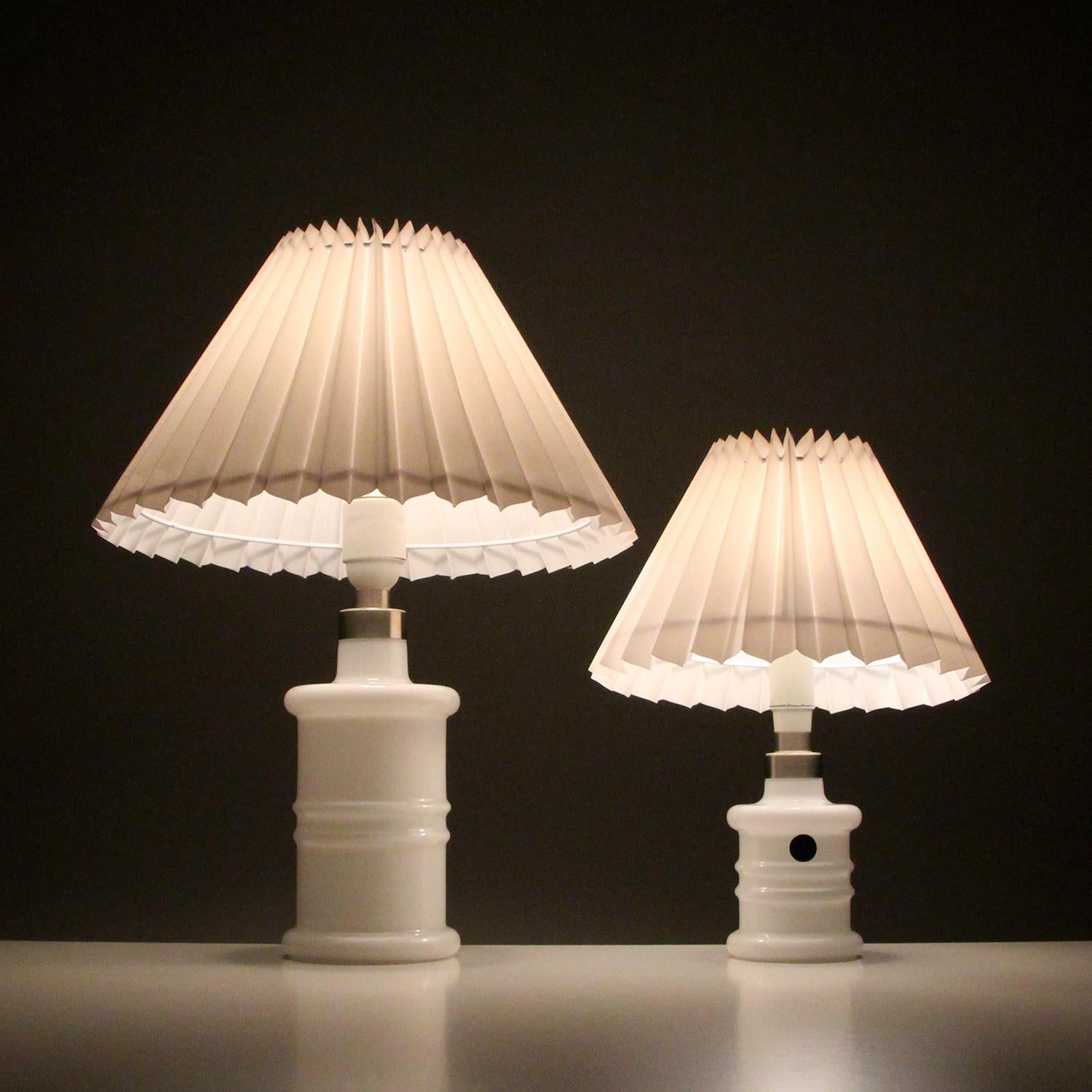 Danish Apoteker Table Lamps 'Set' by Sidse Werner for Holmegaard, 1981, New Shades Incl