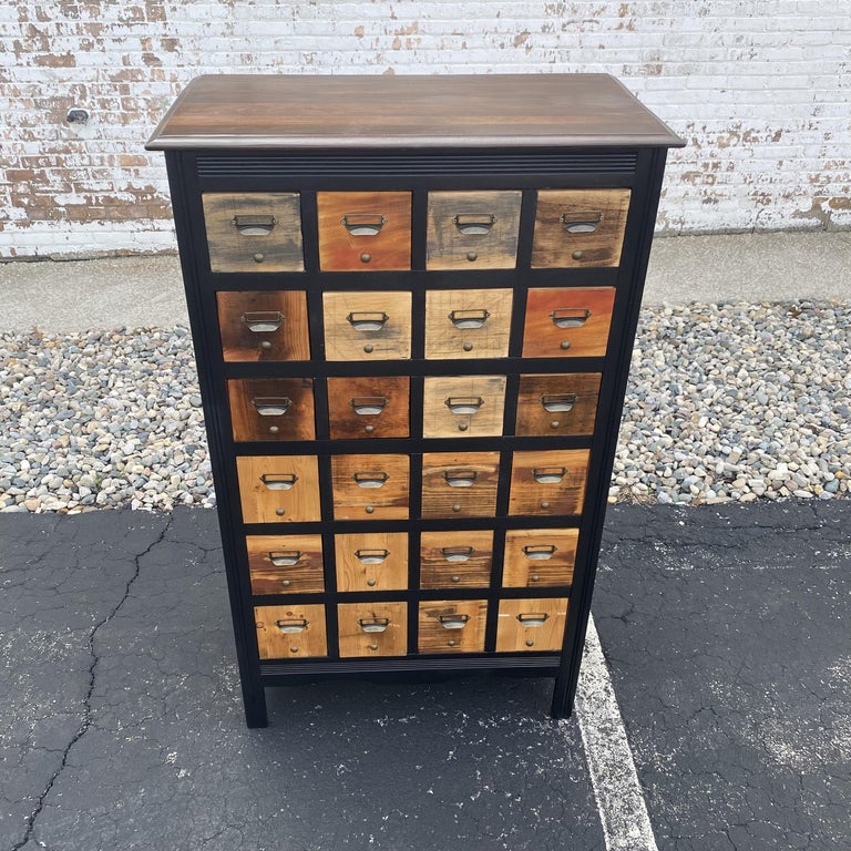 Apothecary / Card Catalogue from Reclaimed Wood For Sale at