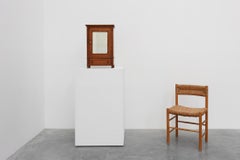 Apothecary cabinet in faux bamboo with mirror and drawer, France 1900s