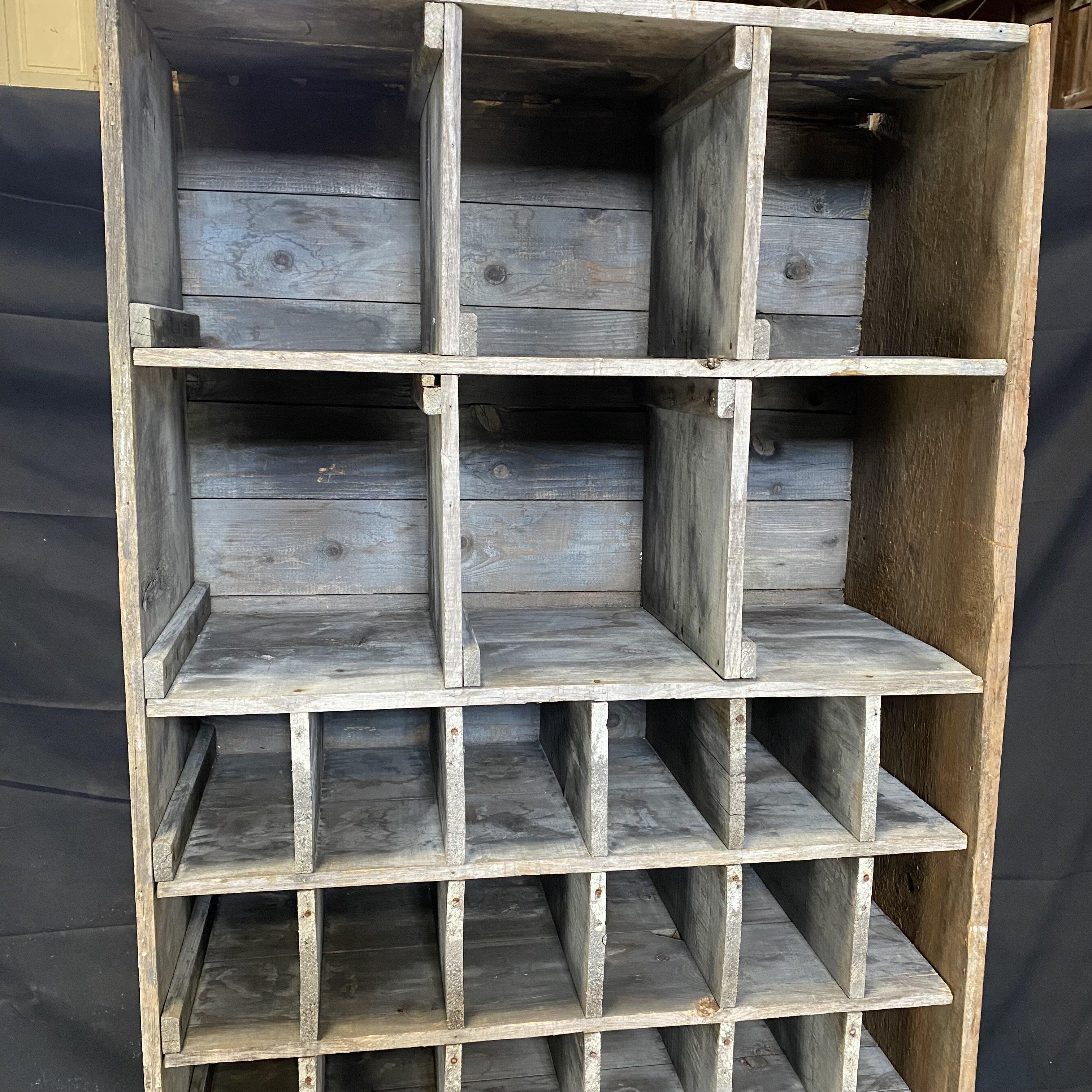 Apothecary Cabinet with Thirty Six Compartments #5604 In Distressed Condition For Sale In Hopewell, NJ