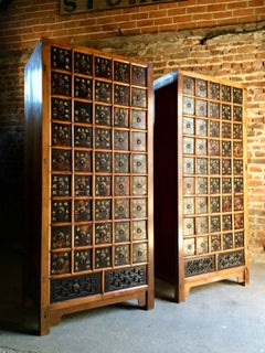 Apothecary Cabinets Elm Haberdashery Qing Dynasty, 19th century