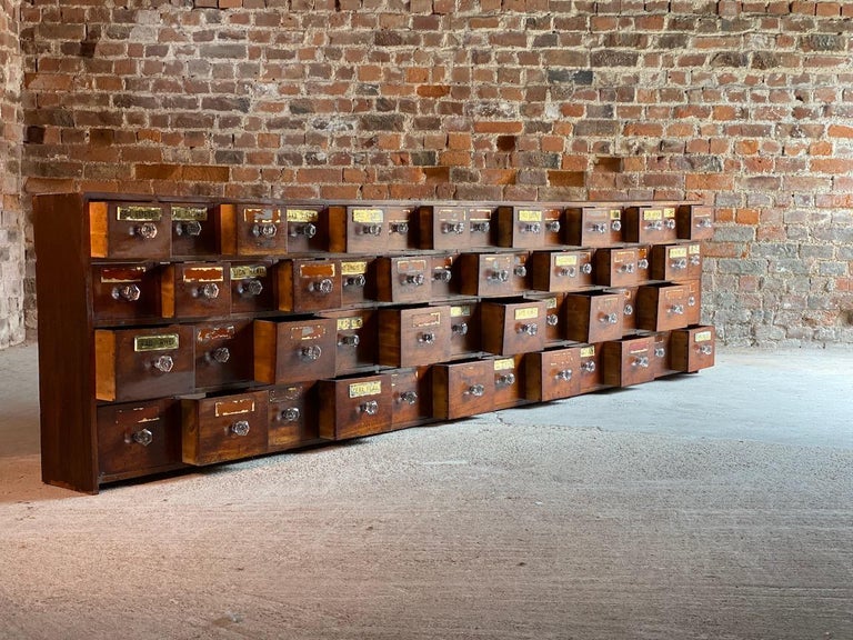 British Apothecary Chest of Drawers Chemist Pharmacy Victorian circa 1870 For Sale