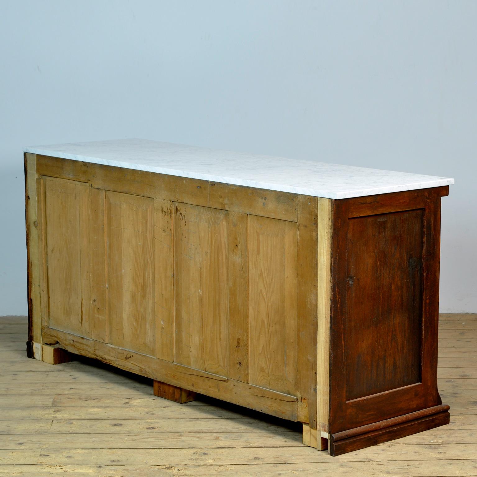 Apothecary Chest of Drawers with Marble Top, 1930s 12