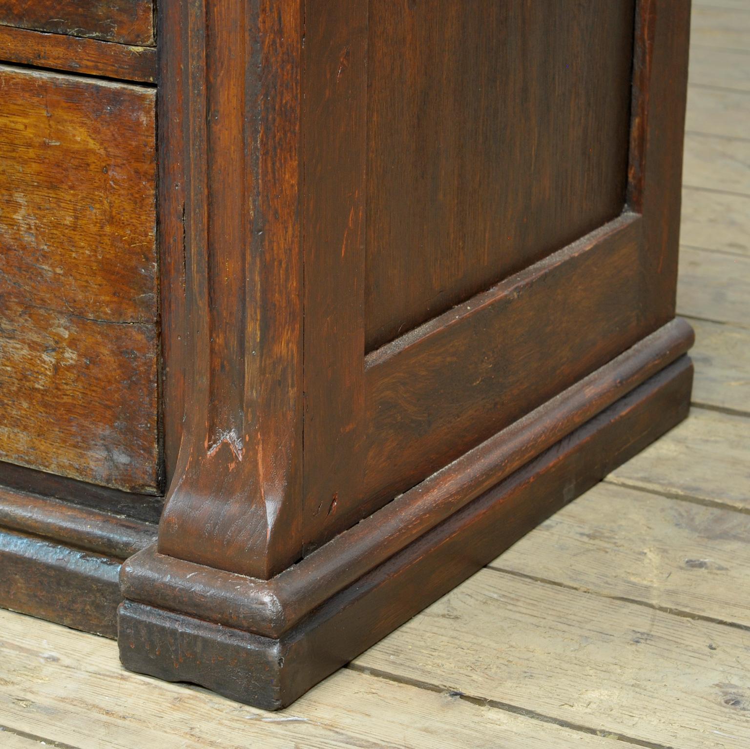 German Apothecary Chest of Drawers with Marble Top, 1930s