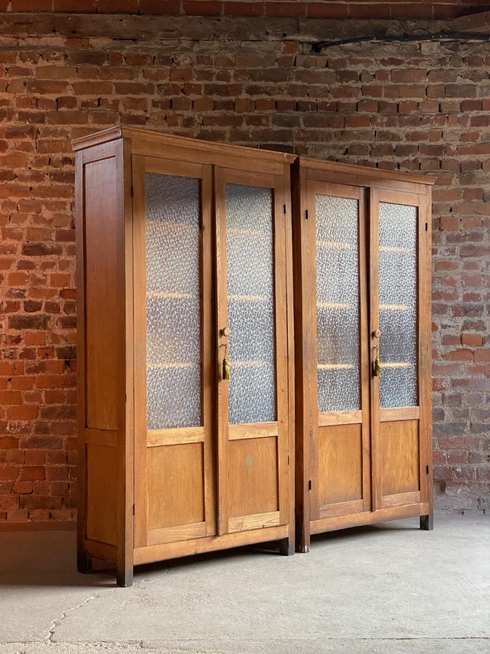 Glass Apothecary Haberdashery Cabinet circa 1930s Numbers 2, 4, 5
