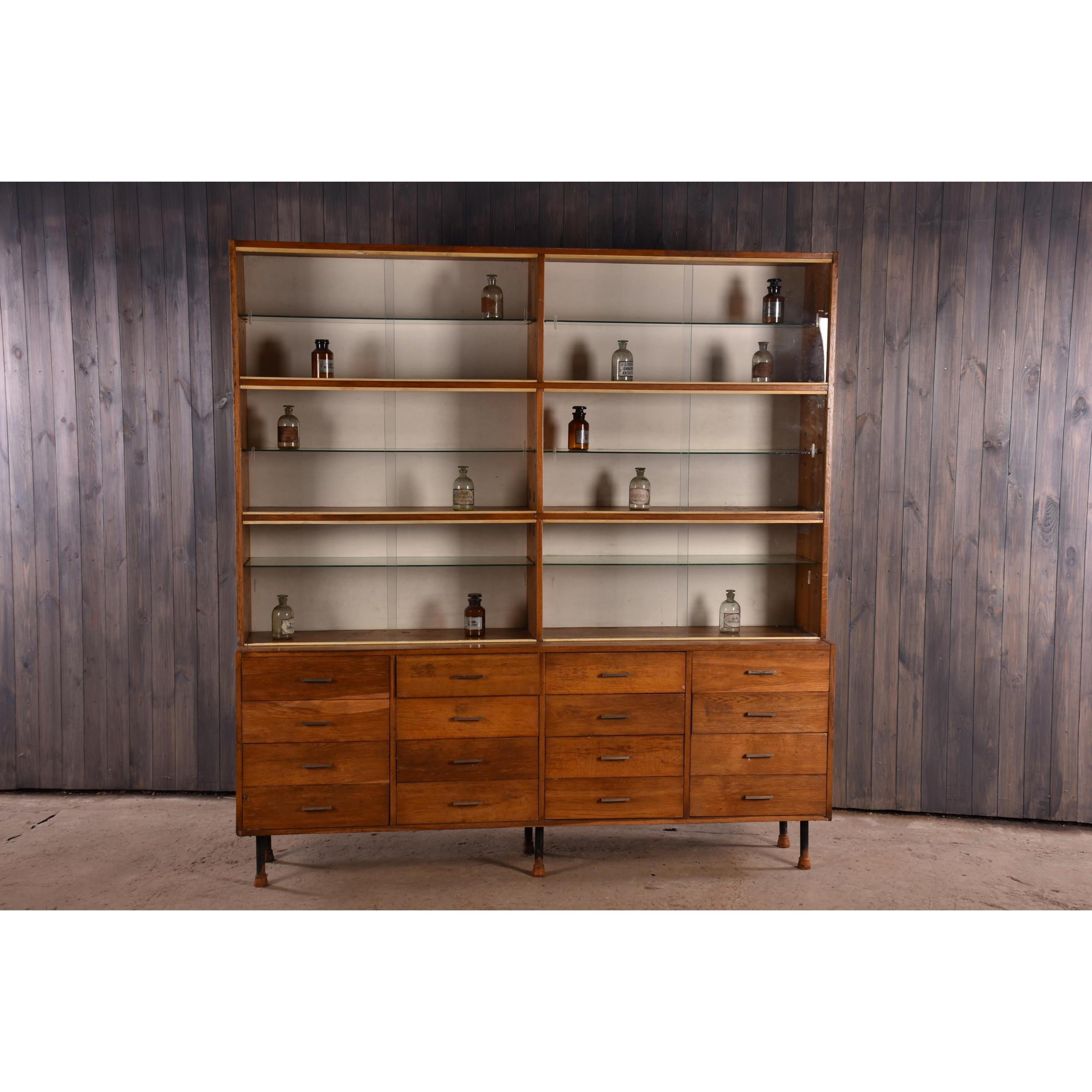Industrial Apothecary Haberdashery Display Cabinet circa 1930s Number 11