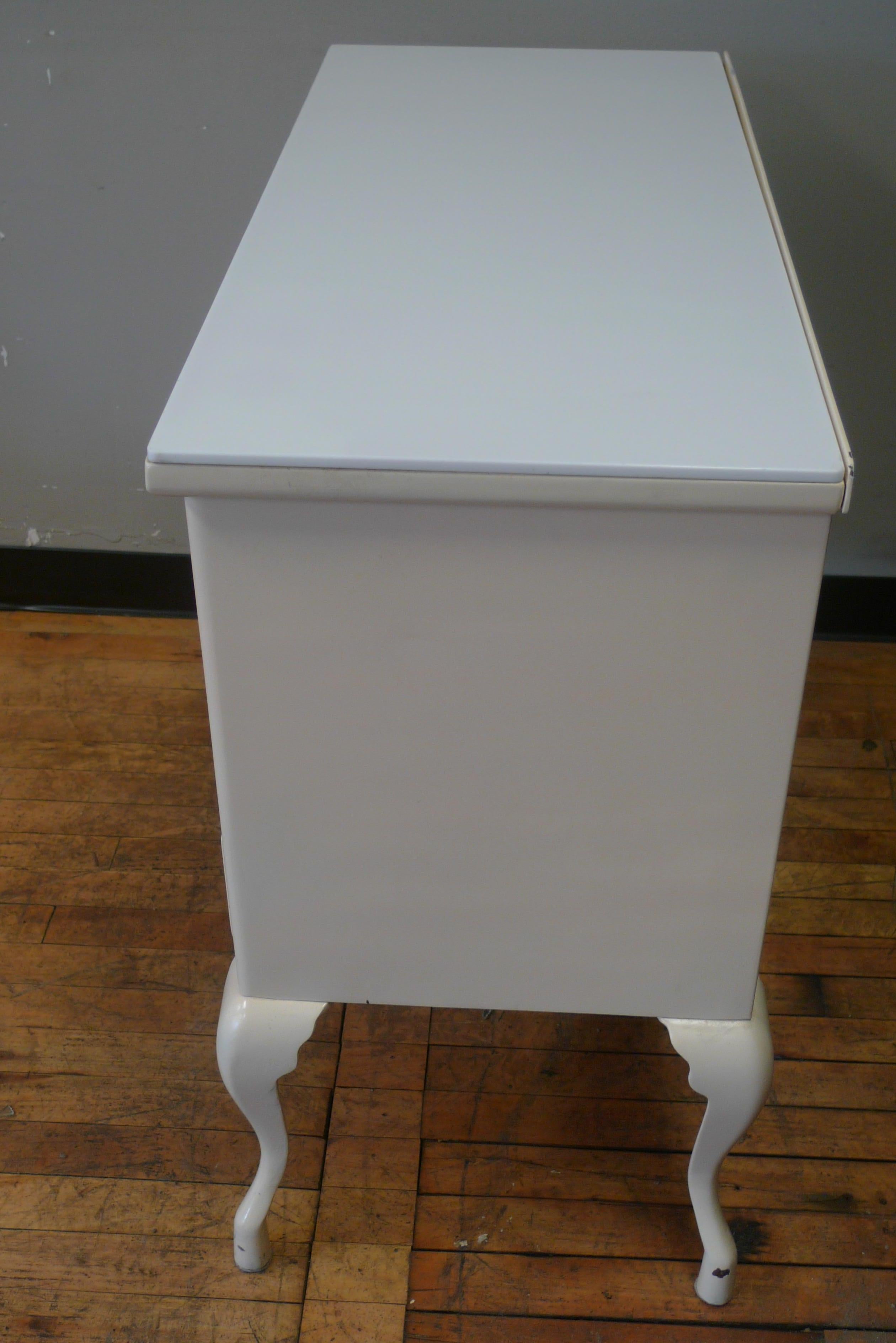 Apothecary Medical Cabinet circa 1910 cabriole legs, milk glass top, refinished 2