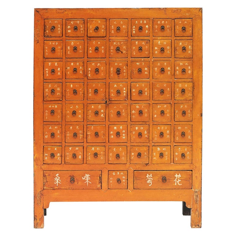Apothecary Medicine Chest with 52 Drawers For Sale at 1stDibs