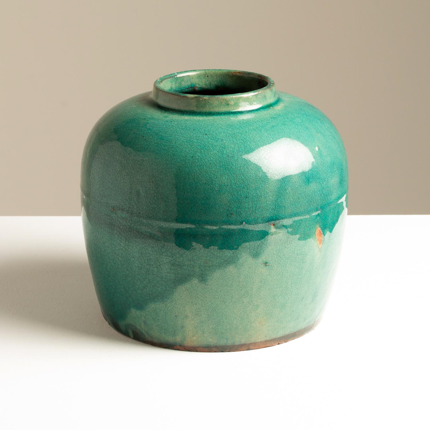 Apothecary’s pots from China in crackled jade green glaze. Hand-made and individual. Beautifully simple. Reassuringly heavy.

