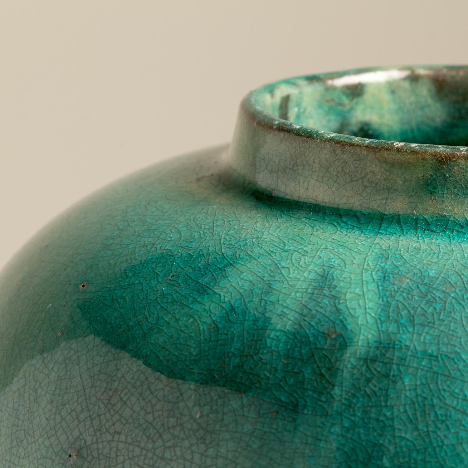 Rustic Apothecary Pots with Jade Green Glaze, China, Early 20th Century