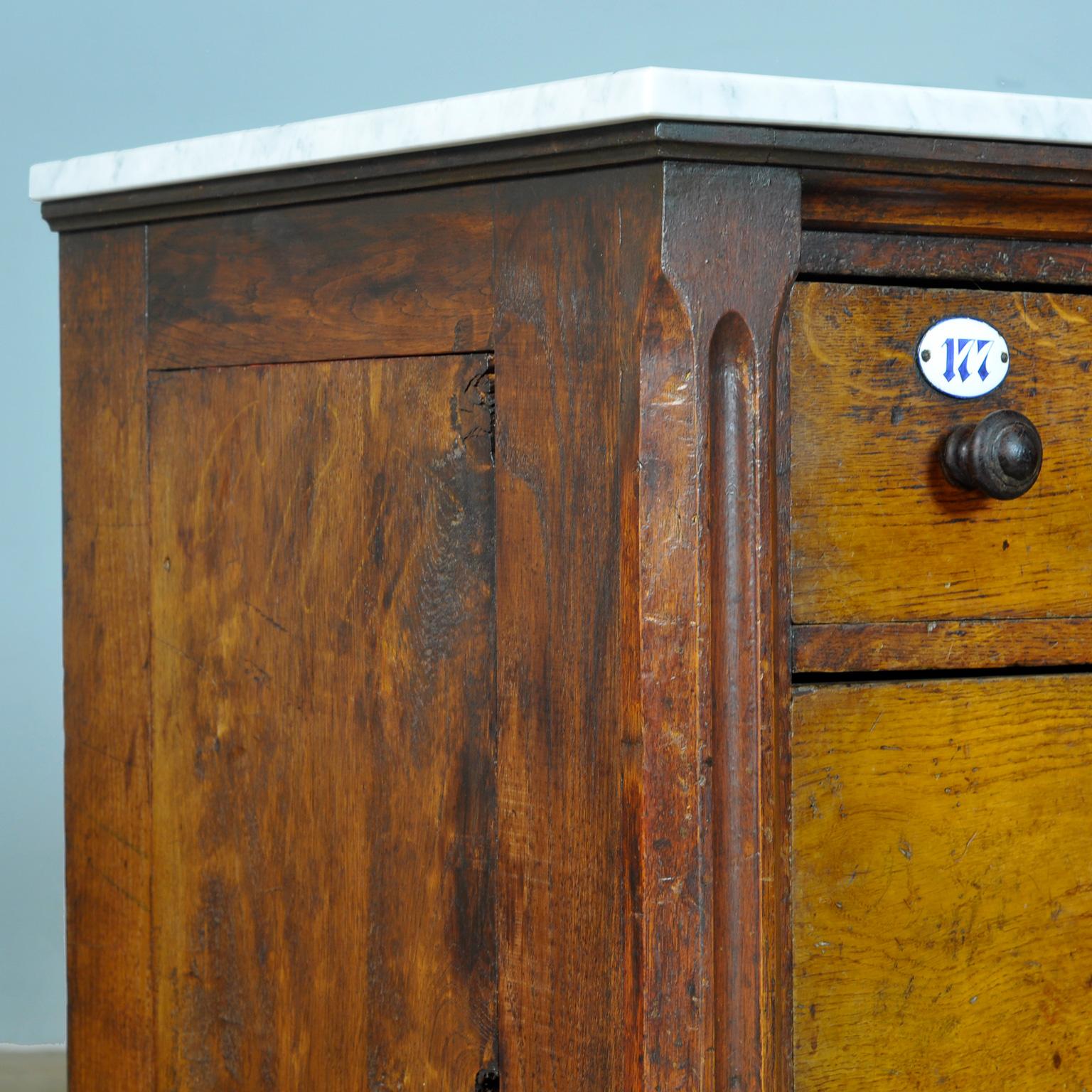 Apothecary's Chest of Drawers with Marble Top, 1930's 6