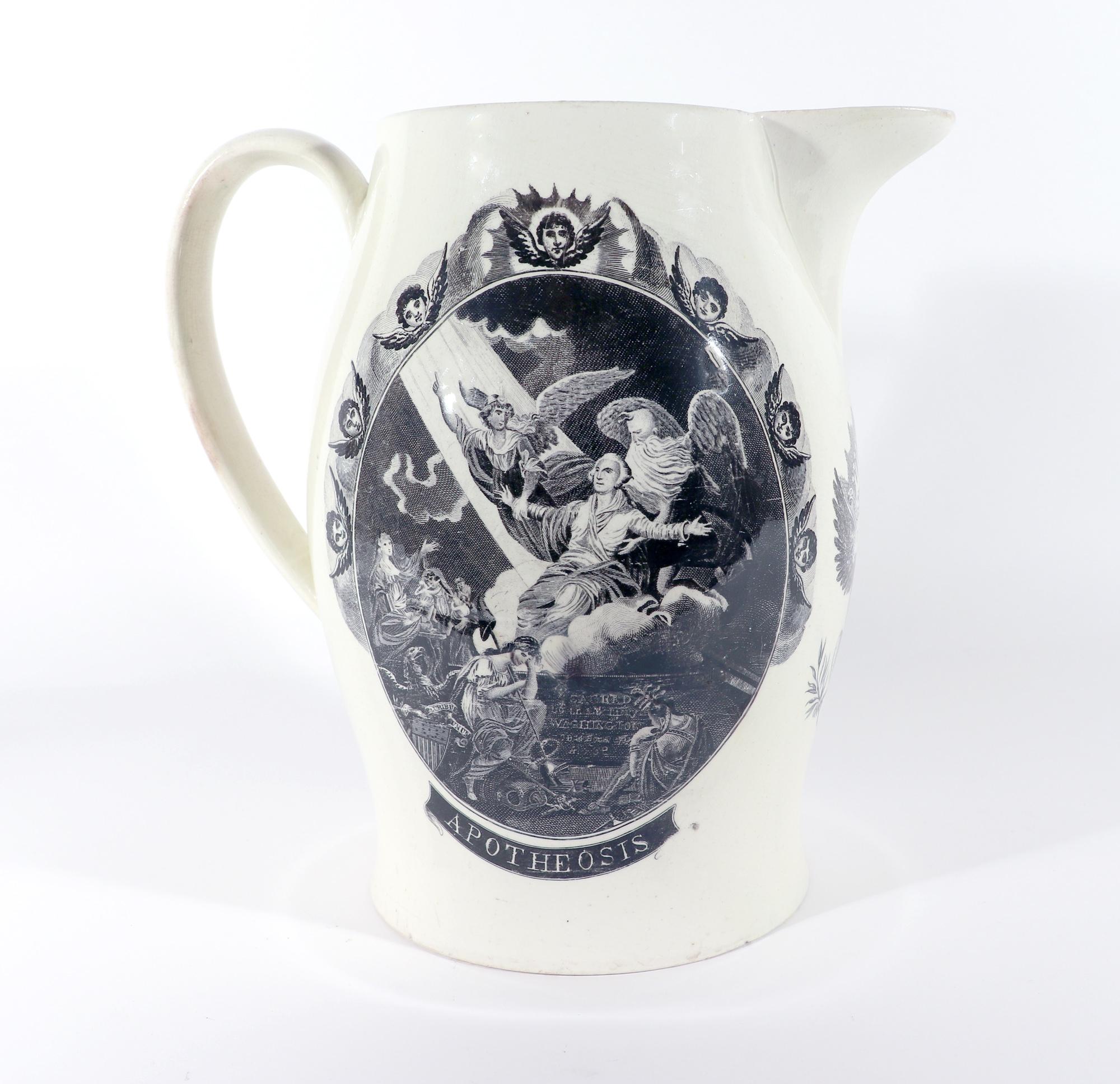 „Apotheosis“ von George Washington, Wedgwoodware-Krug im Zustand „Gut“ im Angebot in Downingtown, PA