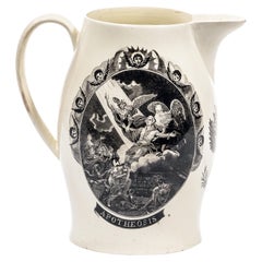 "Apotheosis" of George Washington Creamware Jug- Large Size