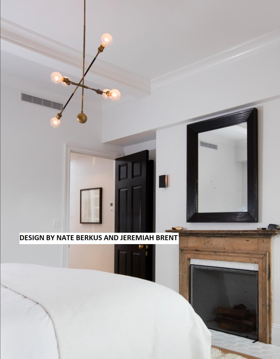 Apparatus Highwire: Tandem Small Light Fixture in Brass and Black Calfskin 11