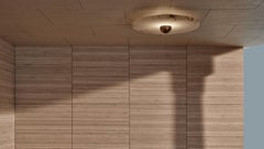 Studio A Median 1 a montaggio superficiale da 14" in ottone invecchiato e alabastro