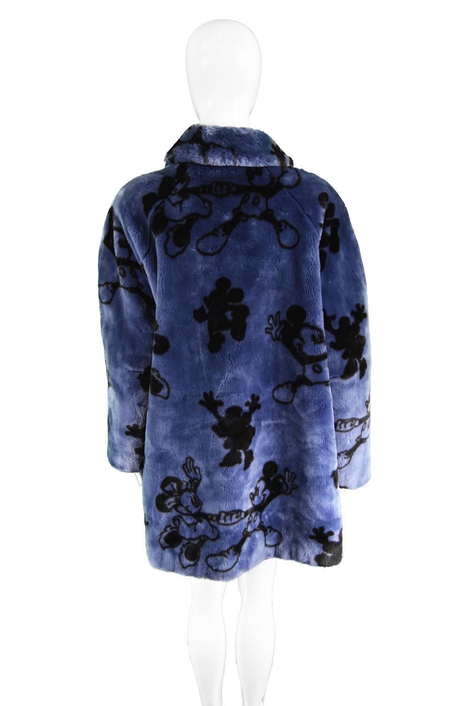Apparence Paris Mickey And Minnie Mouse Blue Faux Fur Vintage Apparence Paris Mickey And Minnie Mouse Blue Faux Fur Vintage