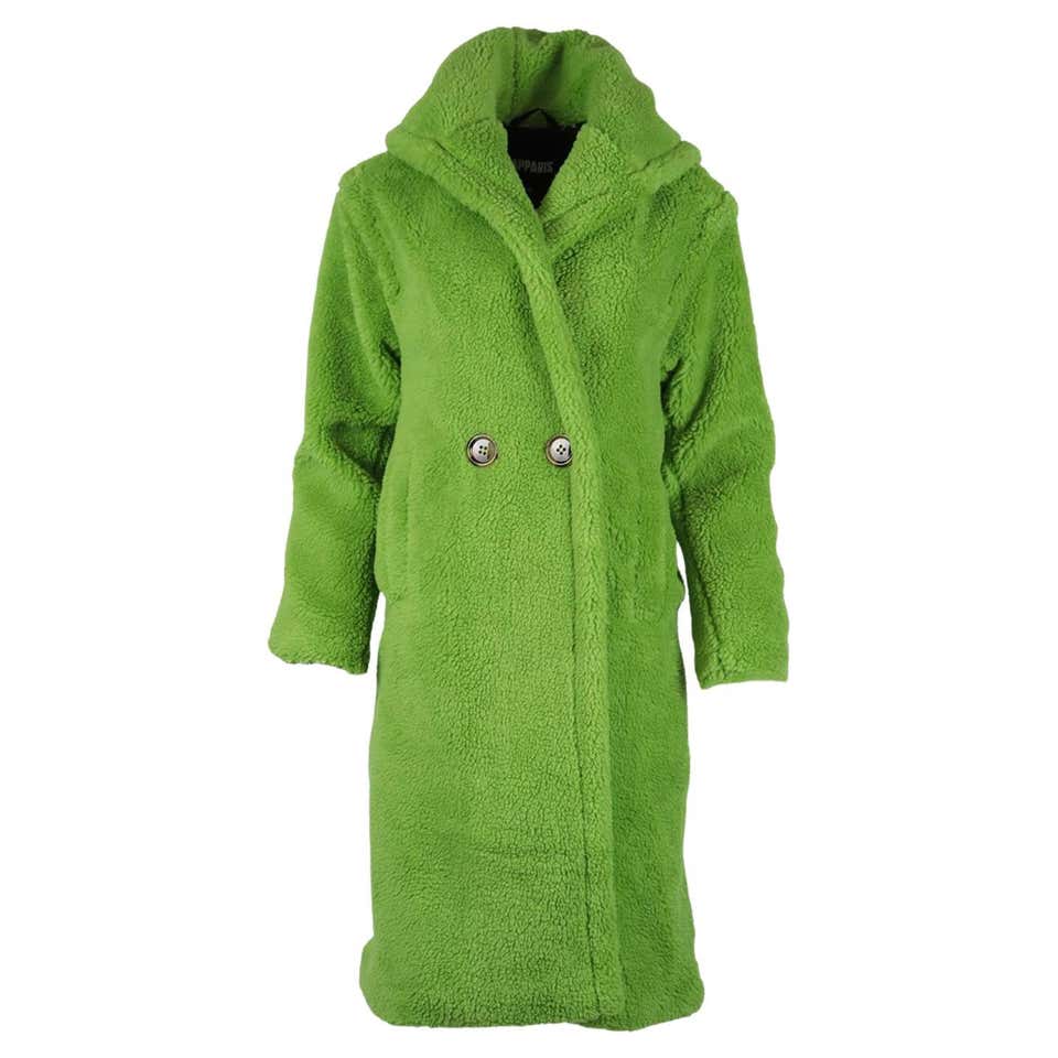 Apparis Hooded Faux Shearling Coat Xsmall For Sale at 1stDibs