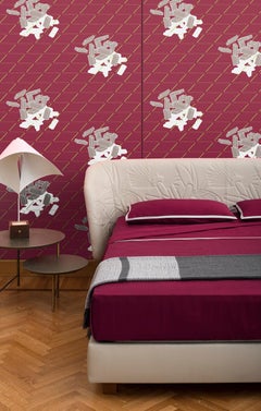 „Apparizioni Leggere“ Seidenwandteppich von Franco Raggi