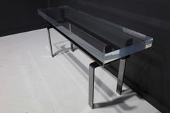 Appel Modern Lucite and Bronze Console
