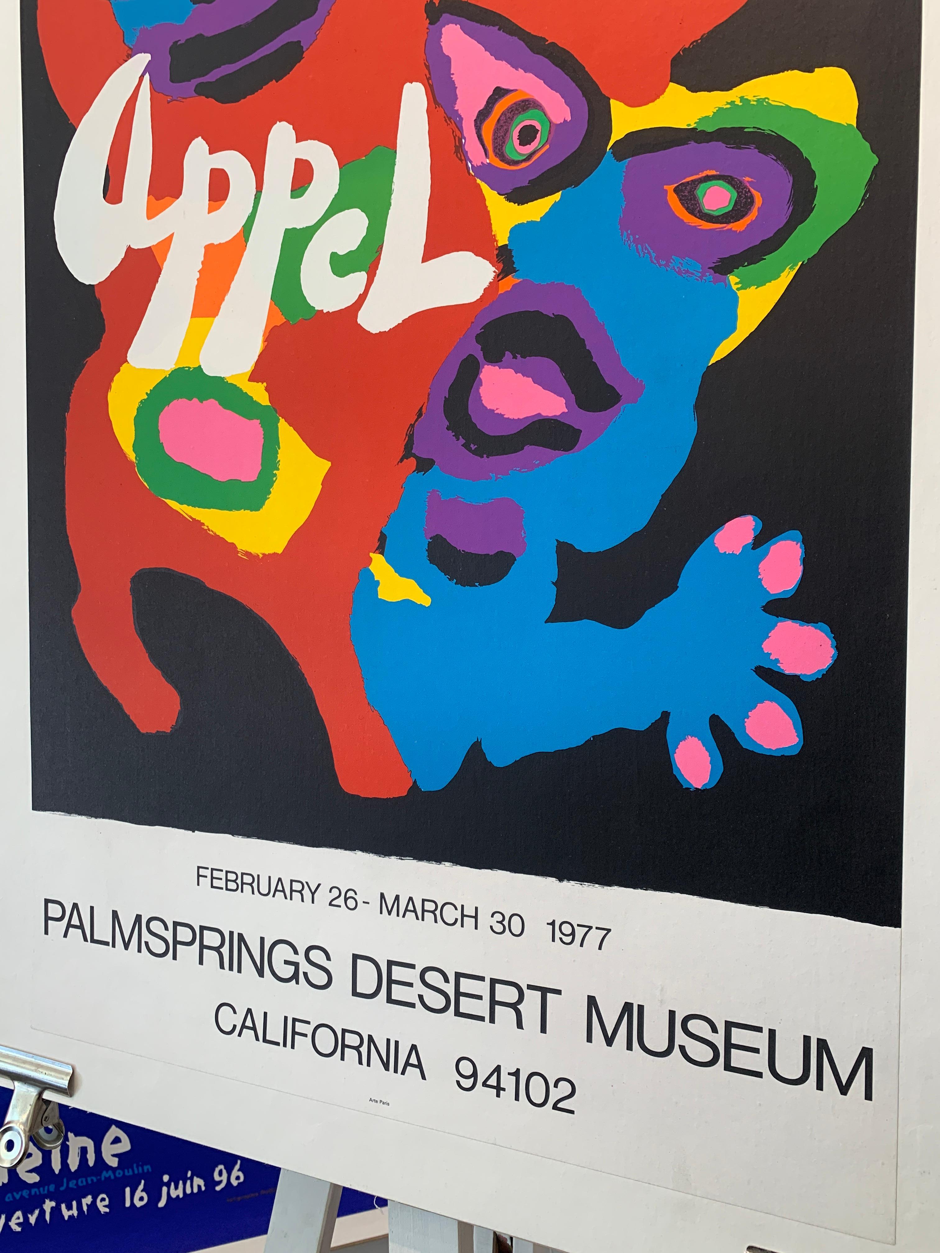 'Appel Palm Springs Desert Museum' Original Art Exhibition Poster, 1977 In Good Condition For Sale In Melbourne, Victoria