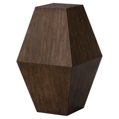"Appell" Warm Wood Angled Side Table by Christiane Lemieux