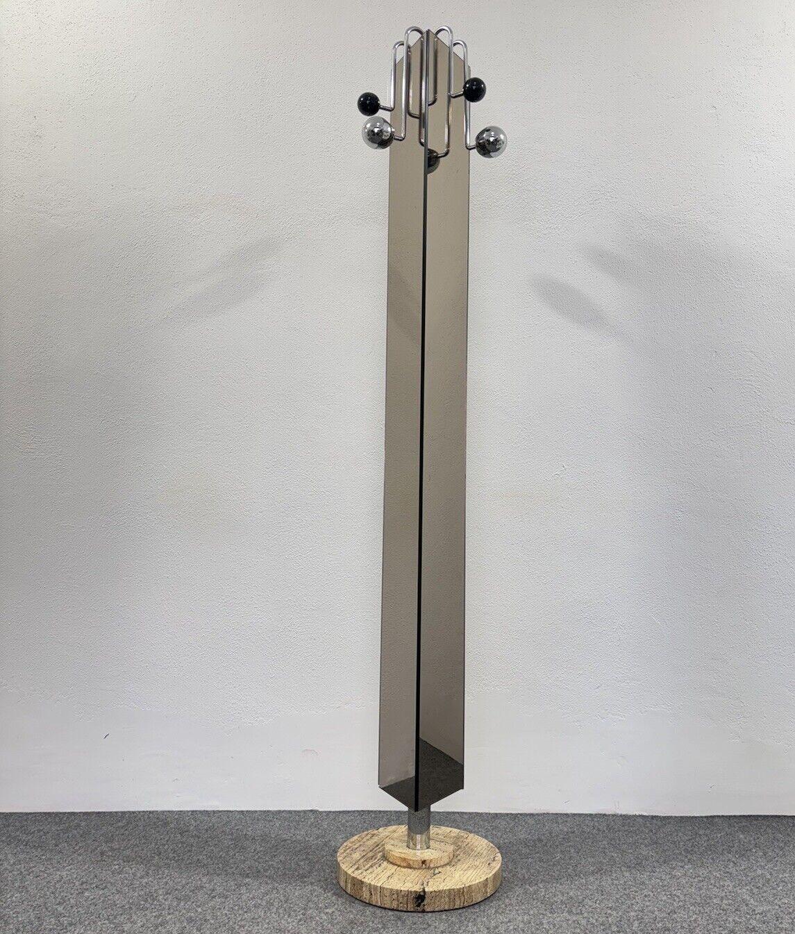 Italian Swivel Mirror Coat Stand Modern Design 1970's For Sale