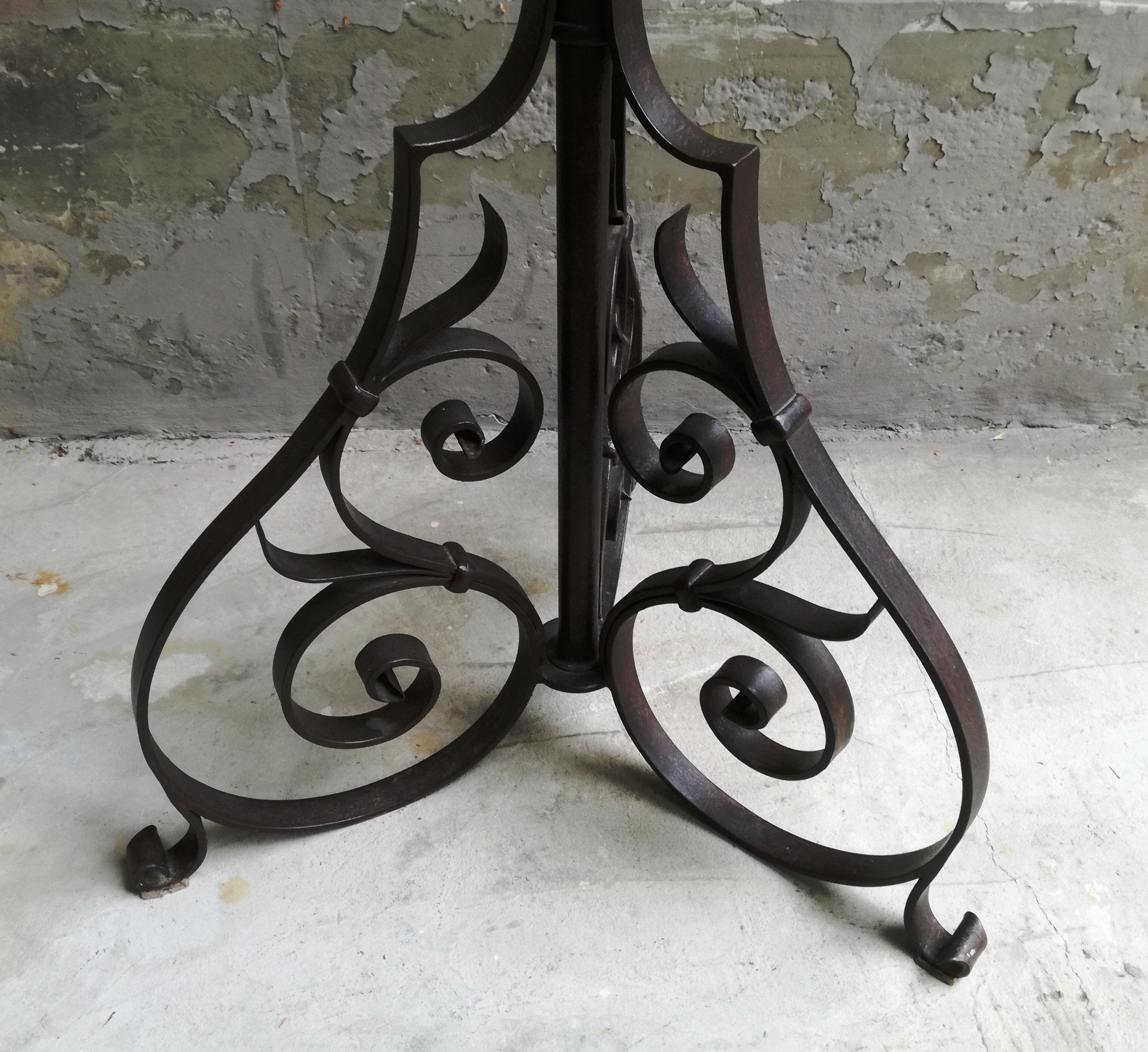 European coat stand, wrought iron. early 20th century For Sale