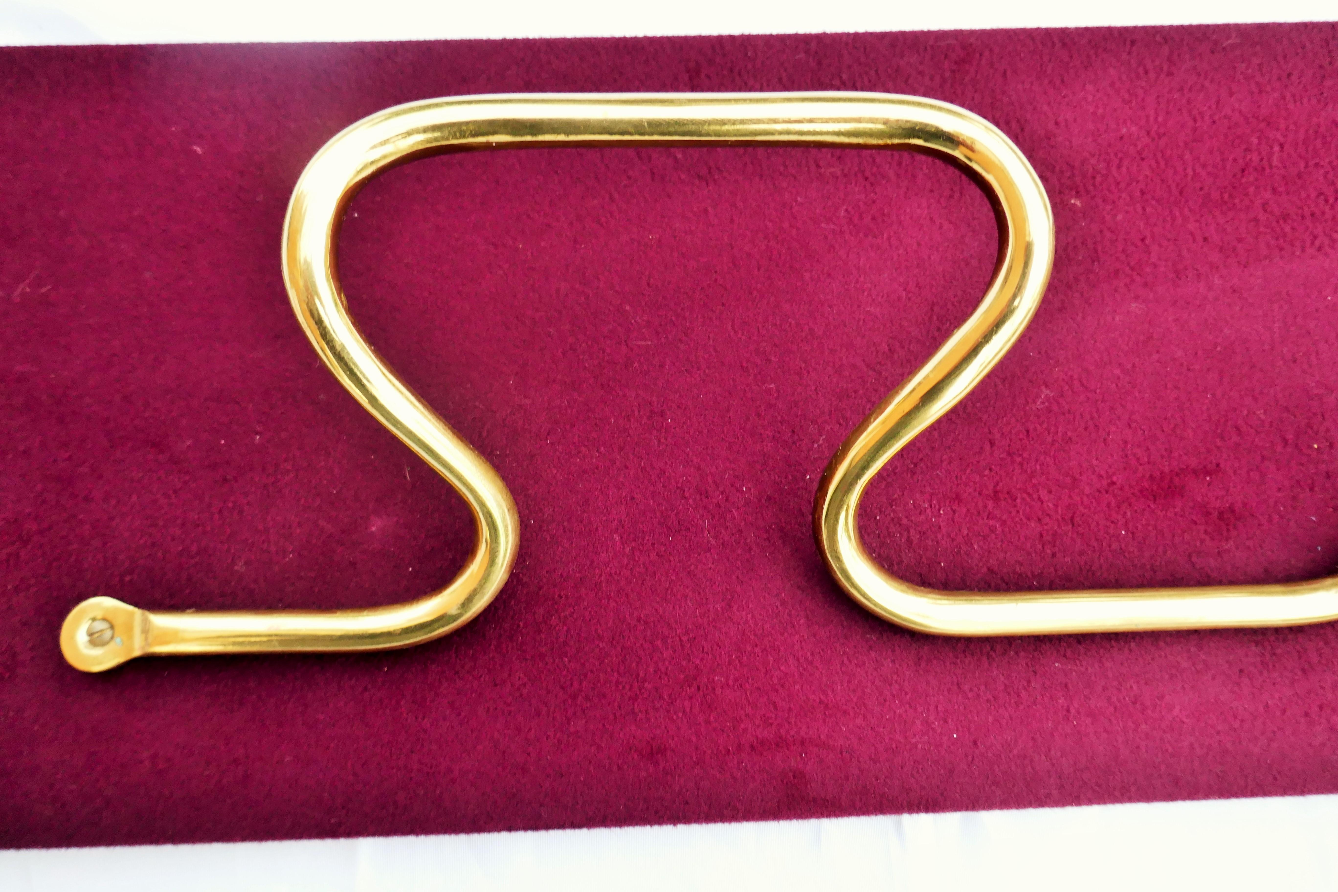 Brass Coat rack attributed to Azucena For Sale