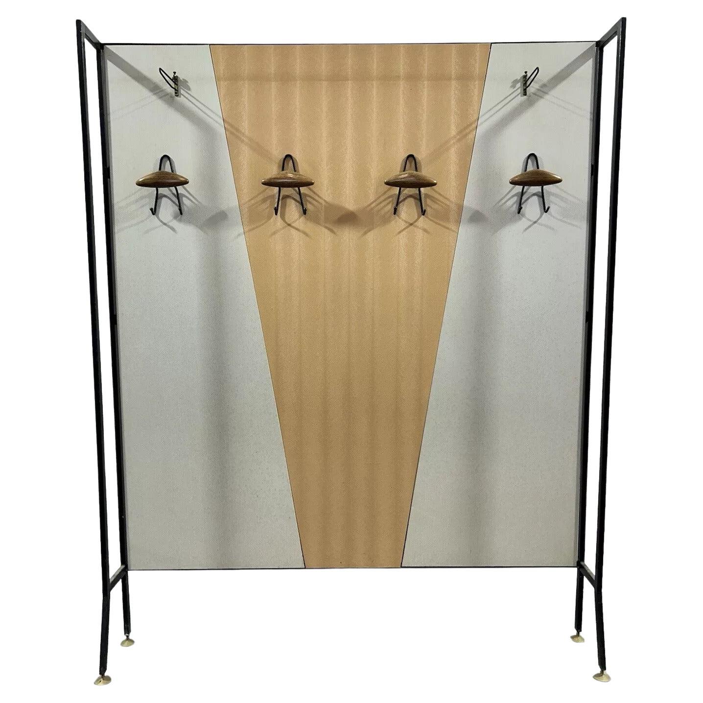 Coat rack wall mounted coat rack mid-century 1960's design
