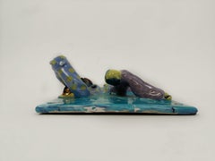 San Polo pottery with mask and accordion by Otello Rosa, Venice, 1950s