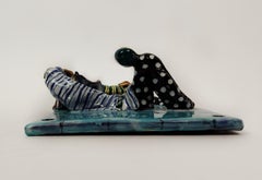 Cerámica San Polo con máscara veneciana de Otello Rosa, Venecia 1950