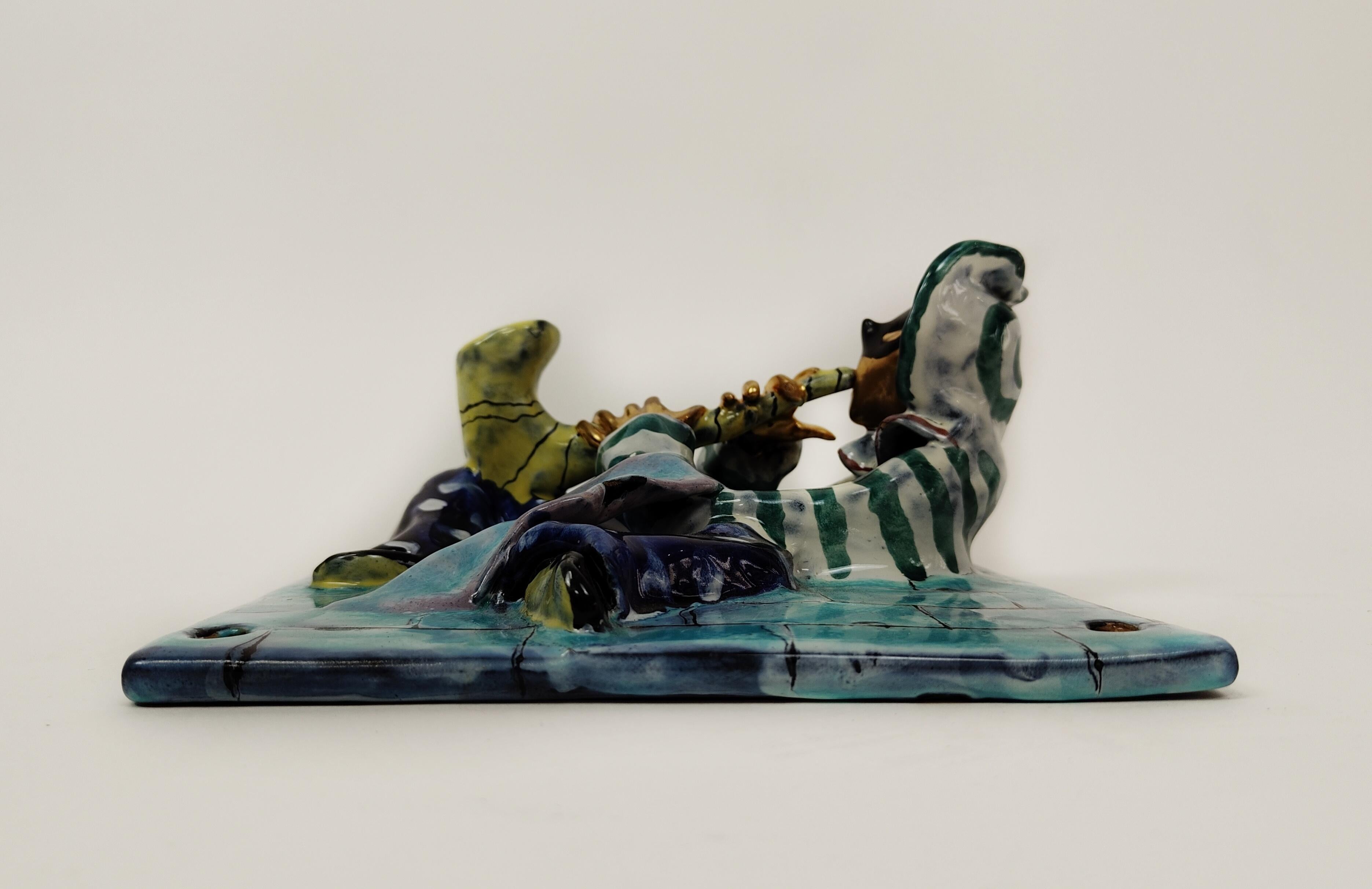 Autre Céramique San Polo avec masque et flacon par Otello Rosa, Venise, années 1950 en vente