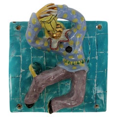 Ceramica di San Polo con maschera e fiasco di Otello Rosa, Venezia, 1950