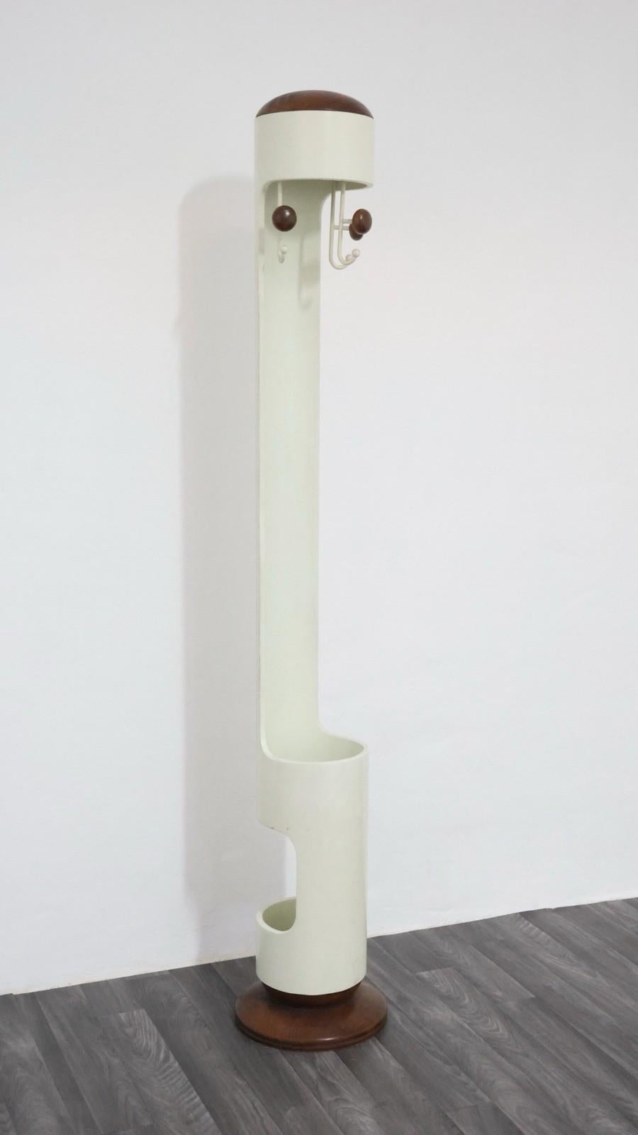 Porte-manteau avec porte-parapluie attribué à Joe Colombo, 1960's space age en vente 4