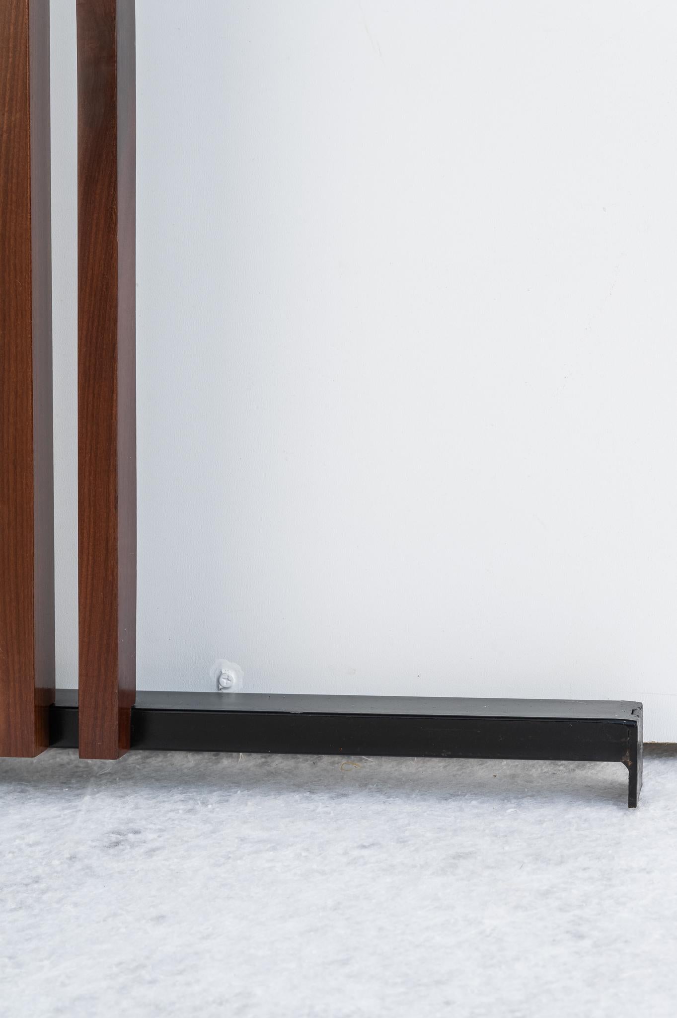 Mid-20th Century Appendiabiti da parete con Specchio in teak, Anni 60 in vendita