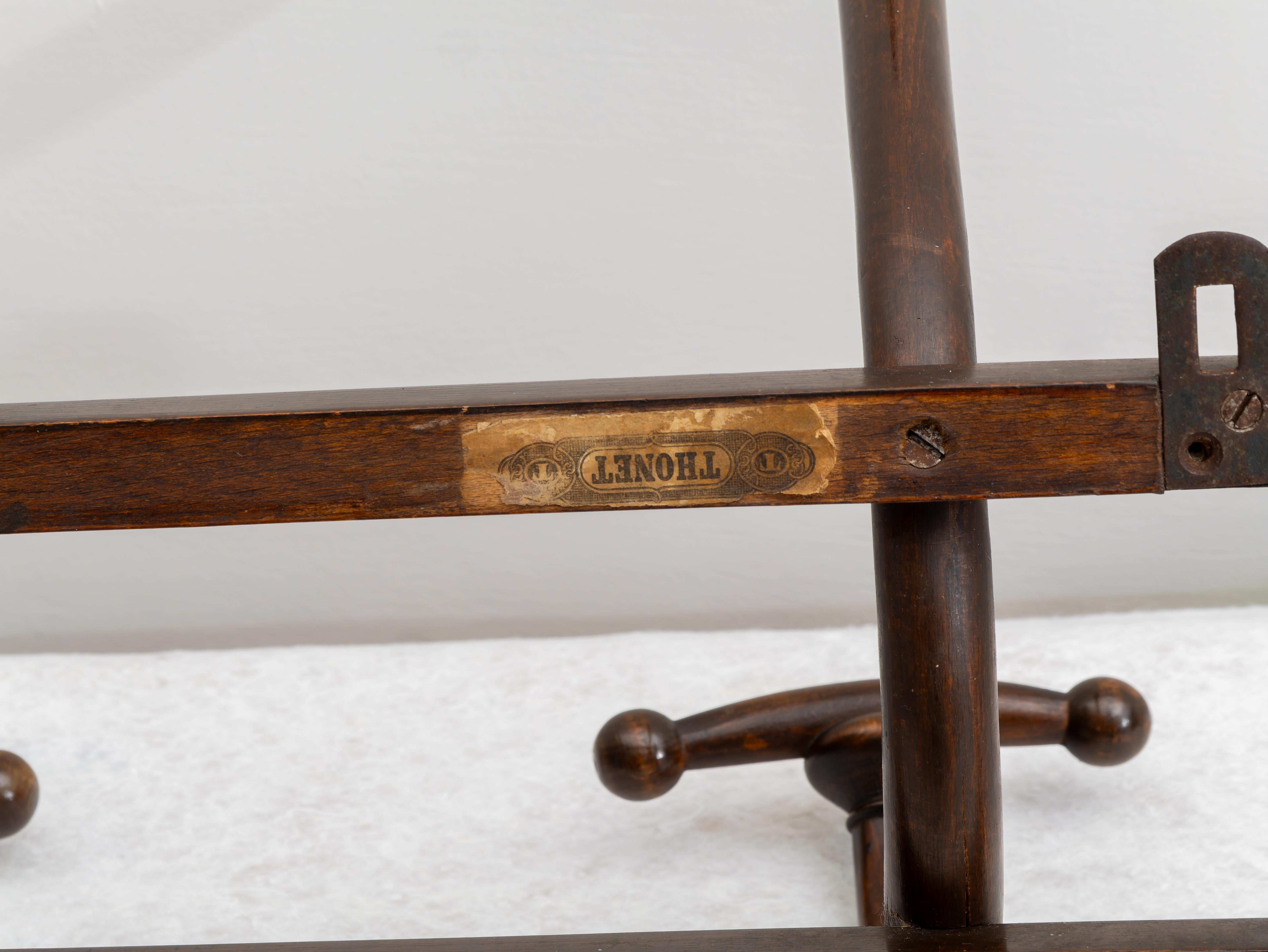 Appendiabiti da parete in legno curvato Art Nouveau Thonet Vienna, fine '800 in vendita 1
