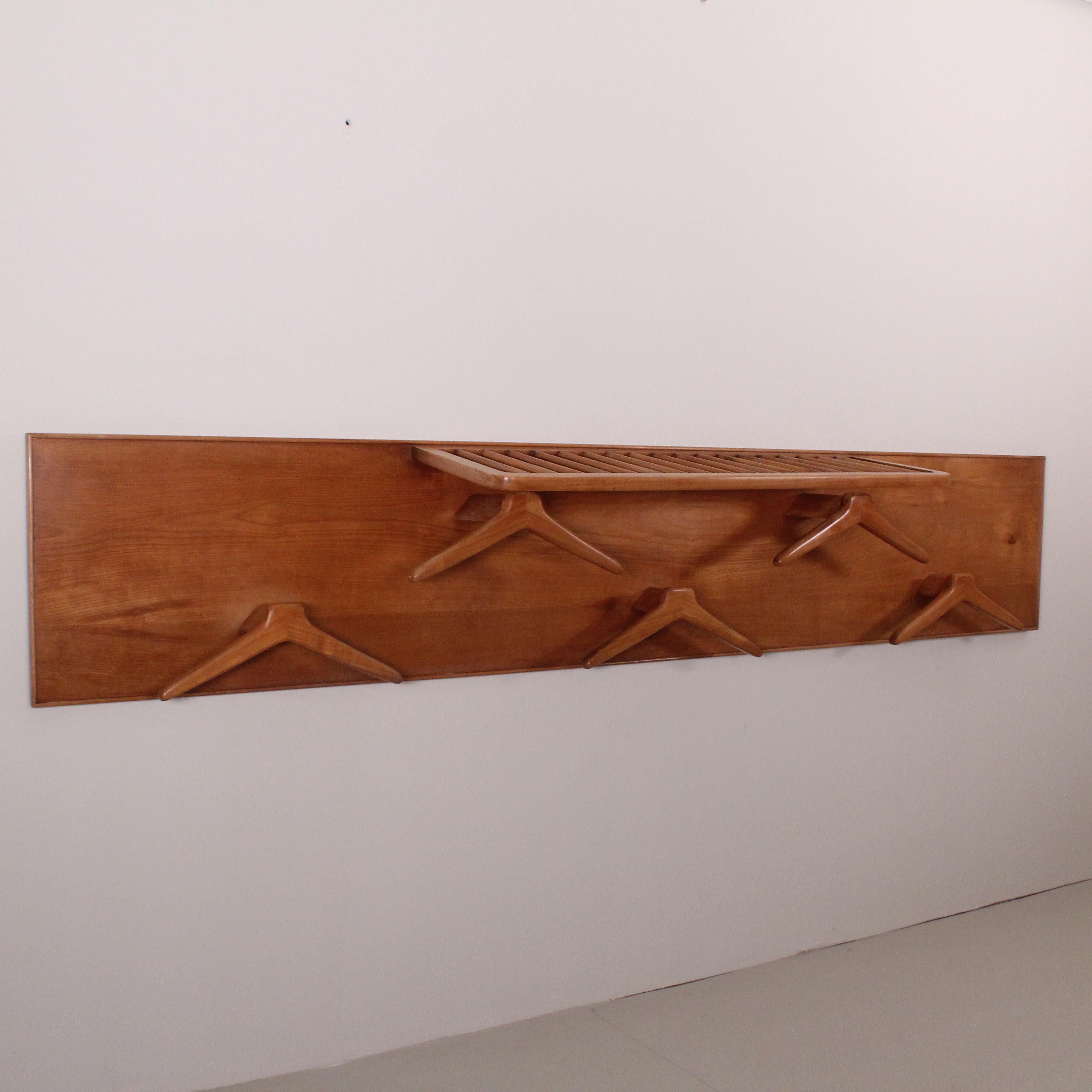 Manifattura Italiana wall-mounted coat rack, 1960s For Sale 7