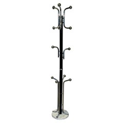 Floor coat stand with metal and marble base, "Prestige Marble," 1970s