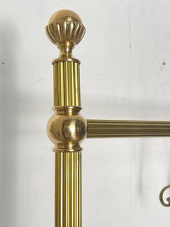 Polished Brass Floor Coat Stand -Luxury Vintage Style, Italy, 1960s