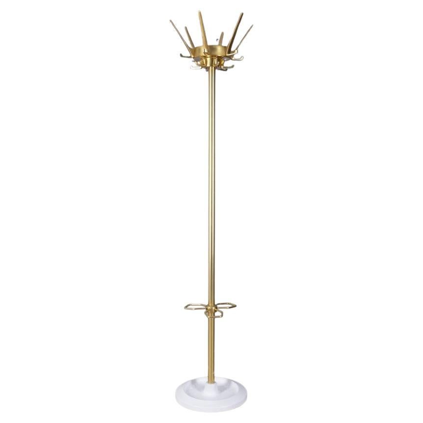 Bodengarderobe aus vergoldetem Messing aus den 60er Jahren Italienisches Design im Angebot