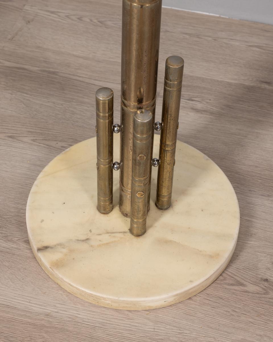 Mid-20th Century Appendiabiti da terra vintage anni 60 ottone e cristallo design Italiano in vendita