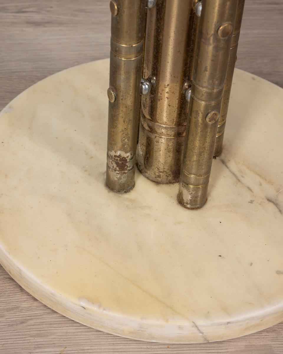 Ottone Appendiabiti da terra vintage anni 60 ottone e cristallo design Italiano in vendita