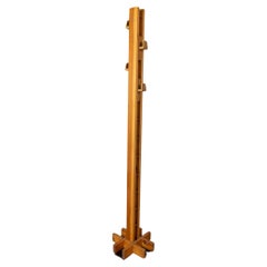 Vintage 1970s wooden floor coat rack Italian design